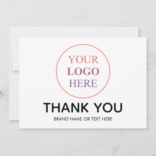 Aangepaste Logo – Geen minimale bestelling Dank u Feestdagenkaart (Voorkant)