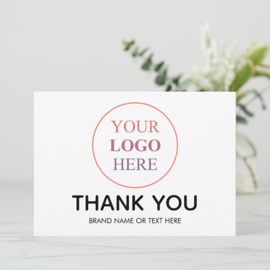 Aangepaste Logo – Geen minimale bestelling Dank u Feestdagenkaart (Staand voorkant)