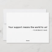 Aangepaste Logo – Geen minimale bestelling Dank u Feestdagenkaart (Achterkant)