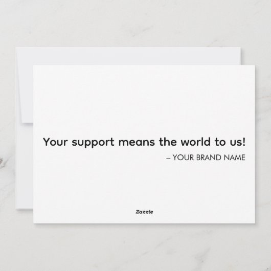 Aangepaste Logo – Geen minimale bestelling Dank u Feestdagenkaart (Achterkant)