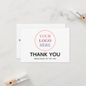 Aangepaste Logo – Geen minimale bestelling Dank u Kaart (Voorkant / Achterkant in situ)