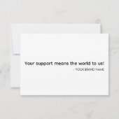 Aangepaste Logo – Geen minimale bestelling Dank u Kaart (Achterkant)