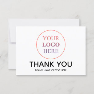 Aangepaste Logo – Geen minimale bestelling Dank u Kaart