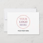 Aangepaste Logo – Geen minimale bestelling Dank u RSVP Kaartje (Achterkant)