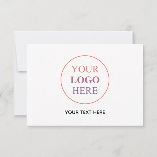 Aangepaste Logo – Geen minimale bestelling Dank u RSVP Kaartje (Achterkant)