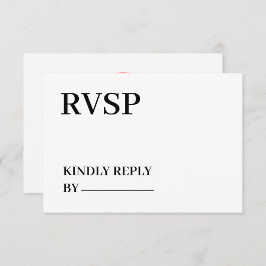 Aangepaste Logo – Geen minimale bestelling Dank u RSVP Kaartje (Voorkant / Achterkant)