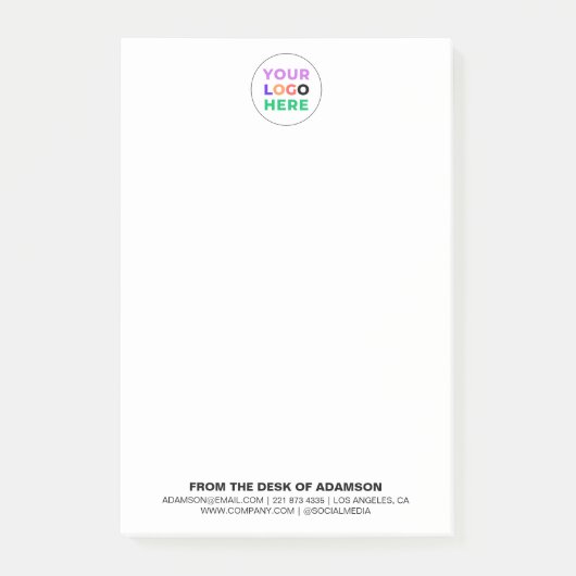 Aangepaste Logo Geen minimum | Gepersonaliseerde K Post-it® Notes (Voorkant)