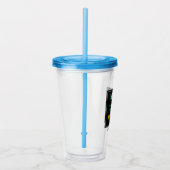 Aangepaste Logo Geen minimum met stro Acryl Tumble Acryl Drinkbeker (Rechts)