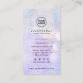  Aangepaste Logo Glitter Bokeh Modern Holographic  Visitekaartje (Achterkant)