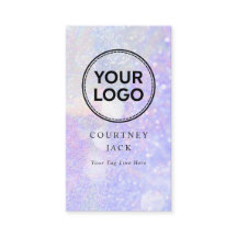 Aangepaste Logo Glitter Bokeh Modern Holographic