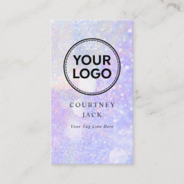 Aangepaste Logo Glitter Bokeh Modern Holographic  Visitekaartje