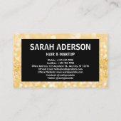 Aangepaste Logo Glitter Modern  Visitekaartje (Achterkant)