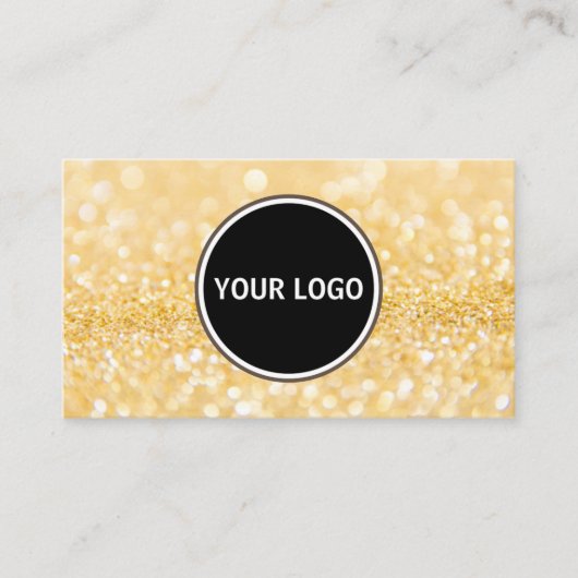 Aangepaste Logo Glitter Modern  Visitekaartje (Voorkant)
