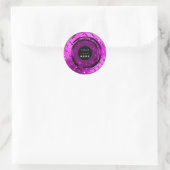 Aangepaste Logo Glitter Pink Tester Sample Contain Ronde Sticker (Tas)
