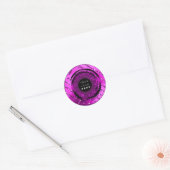 Aangepaste Logo Glitter Pink Tester Sample Contain Ronde Sticker (Envelop)