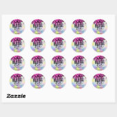 Aangepaste Logo Gold Confetti-holografische schijv Ronde Sticker (Vel)