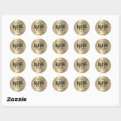 Aangepaste Logo Gold Confetti-promotie Ronde Sticker (Vel)