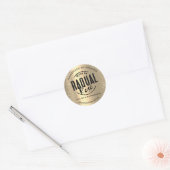 Aangepaste Logo Gold Confetti-promotie Ronde Sticker (Envelop)