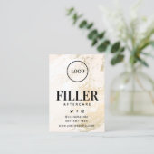 Aangepaste Logo Gold Filler Aftercare Card Visitekaartje (Staand voorkant)