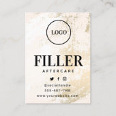 Aangepaste Logo Gold Filler Aftercare Card Visitekaartje (Voorkant)