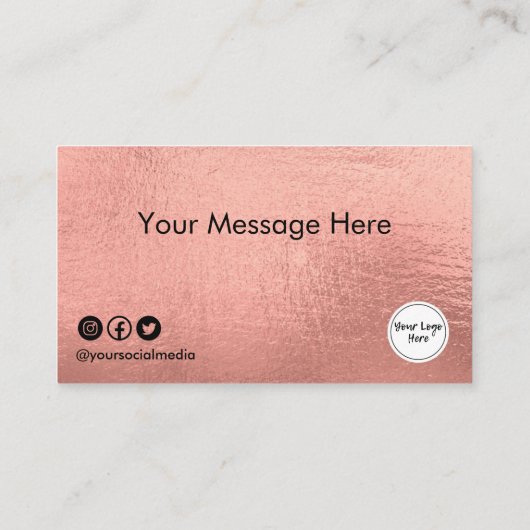 Aangepaste Logo Gold Loyalty-Kaart Visitekaartje (Achterkant)