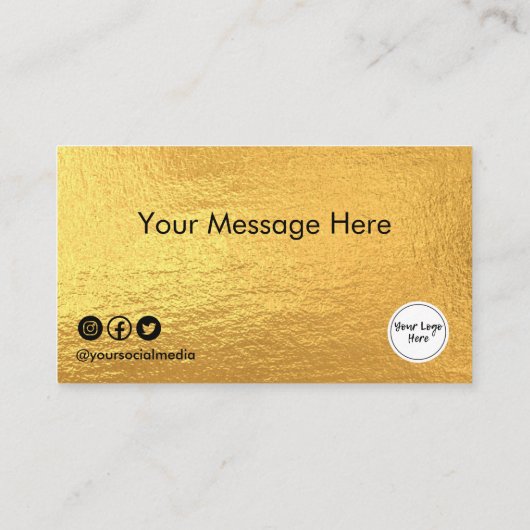 Aangepaste Logo Gold Loyalty-Kaart Visitekaartje (Achterkant)