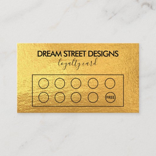 Aangepaste Logo Gold Loyalty-Kaart Visitekaartje (Voorkant)
