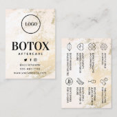 Aangepaste Logo Gold Pastel Botox Aftercare Card Visitekaartje (Voorkant / Achterkant)