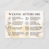 Aangepaste Logo Gold Waxing Aftercare Card Visitekaartje (Achterkant)