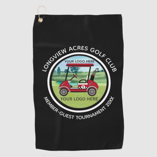 Aangepaste Logo Golf Club League Toernooi Golfhanddoek (Voorkant)