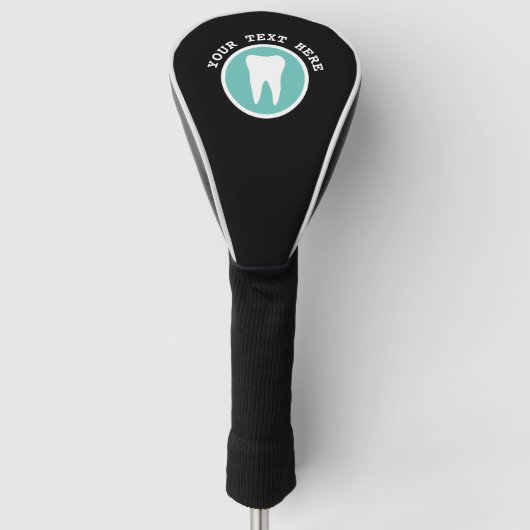 Aangepaste logo golfafdekking voor tandarts golfheadcover (Voorkant)