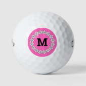 Aangepaste logo golfballen voor daisy flower ring (Voorkant)