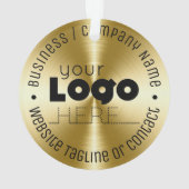 Aangepaste Logo gouden acrylkerstboom Ornament (achterkant)