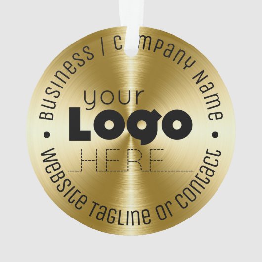 Aangepaste Logo gouden acrylkerstboom Ornament (achterkant)