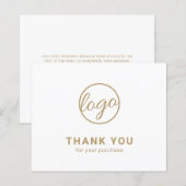 Aangepaste Logo Gouden Budget Bedanktkaart (Voorkant / Achterkant)