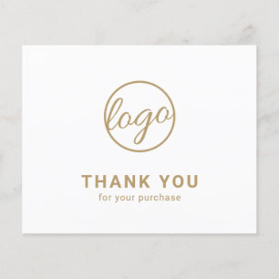 Aangepaste Logo Gouden Budget Bedanktkaart