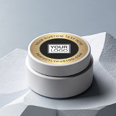 Aangepaste logo gouden grenszaken bedankt ronde sticker