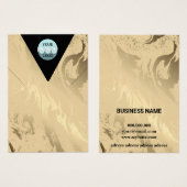 Aangepaste logo gouden marmer-ketting visitekaartje (Voorkant /achterkant)