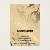 Aangepaste logo gouden marmer-ketting visitekaartje (Achterkant)