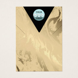Aangepaste logo gouden marmer-ketting visitekaartje