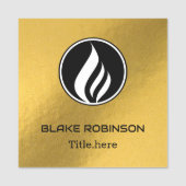 Aangepaste logo gradient gold minimalist naamplaatje (Voorkant)