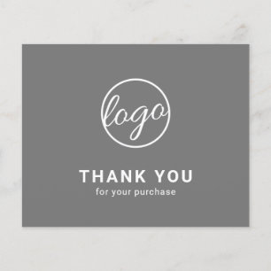 Aangepaste logo grijs budget bedankkaart