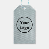 Aangepaste logo grijze metalen afdrukken cadeaulabel (Voorkant)