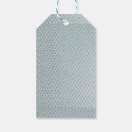 Aangepaste logo grijze metalen afdrukken cadeaulabel (Achterkant)