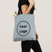 Aangepaste logo grijze metalen afdrukken tote bag (Dichtbij)
