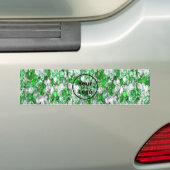 Aangepaste logo groene glazen kristalkogels bumpersticker (Op auto)