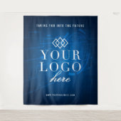 Aangepaste logo handelsbeurs evenement achtergrond wandkleed (Voorkant)