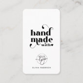 Aangepaste Logo Handgemaakt met liefde Dank u Visitekaartje (Voorkant)