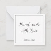 Aangepaste Logo handgemaakt met liefde Notitiekaartje (Voorkant)