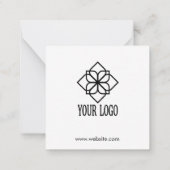 Aangepaste Logo handgemaakt met liefde Notitiekaartje (Achterkant)